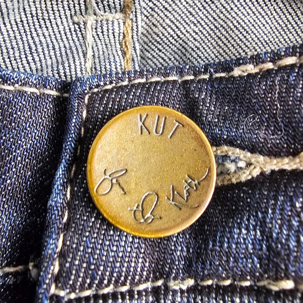 Kut From The Kloth Natalie Crop Jeans Women Size 6 Dark Wash Cuffed Denim - Picture 8 of 15
